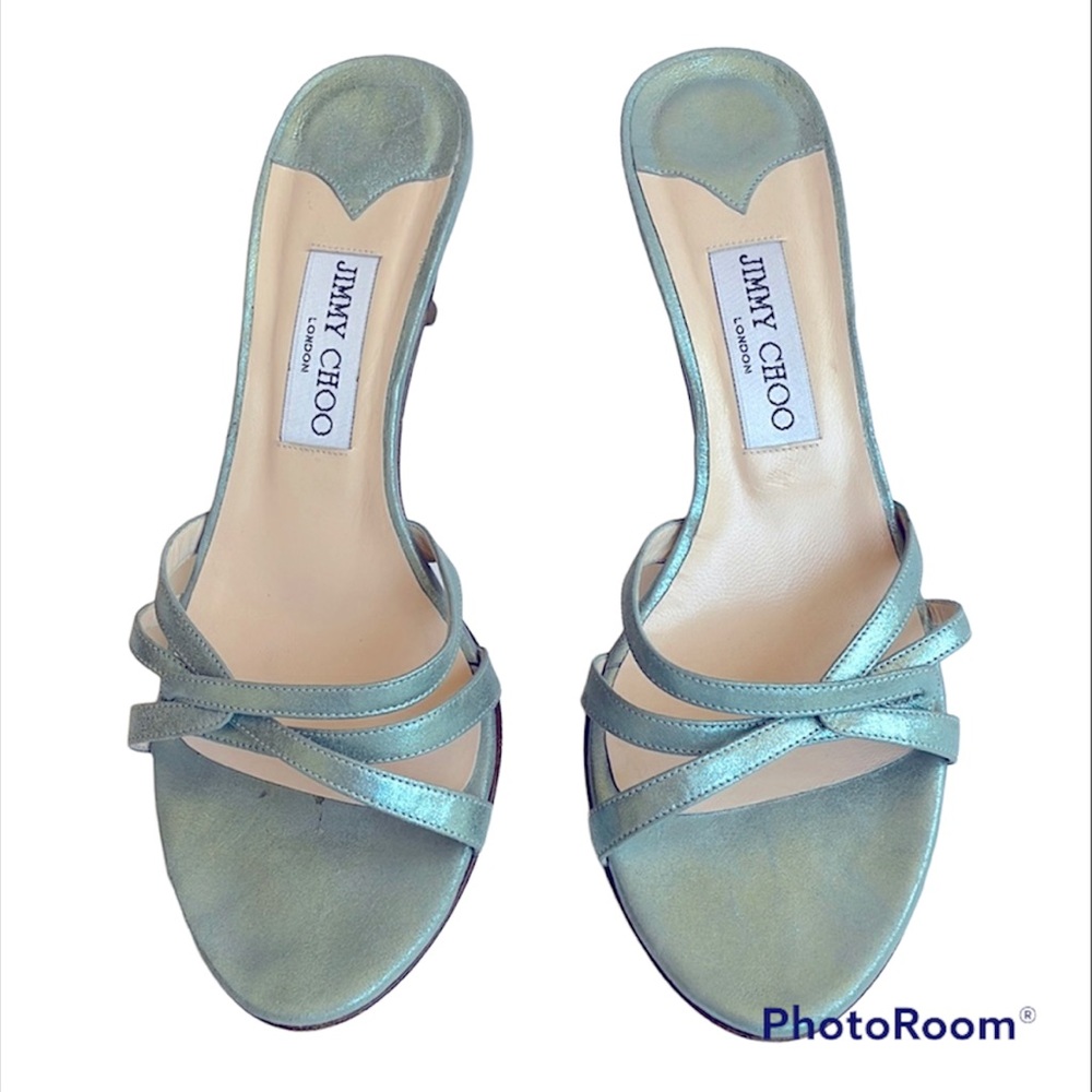 JIMMY CHO metallic sandal in size 39
